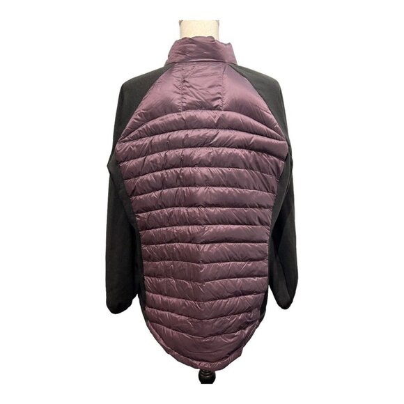 32 Heat Womens XXL Ultra Light 32 Down Quilted Jacket‎ Coat Knit Sleeves Purple - Picture 3 of 9
